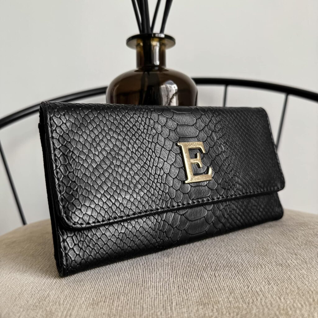 Cartera N Grande Pitón Negro