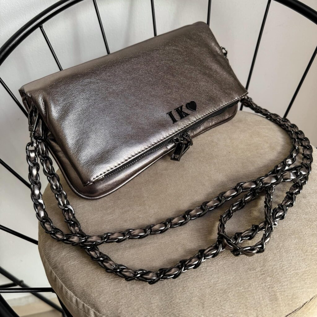 Amora Bag Inox Herrajes Negro