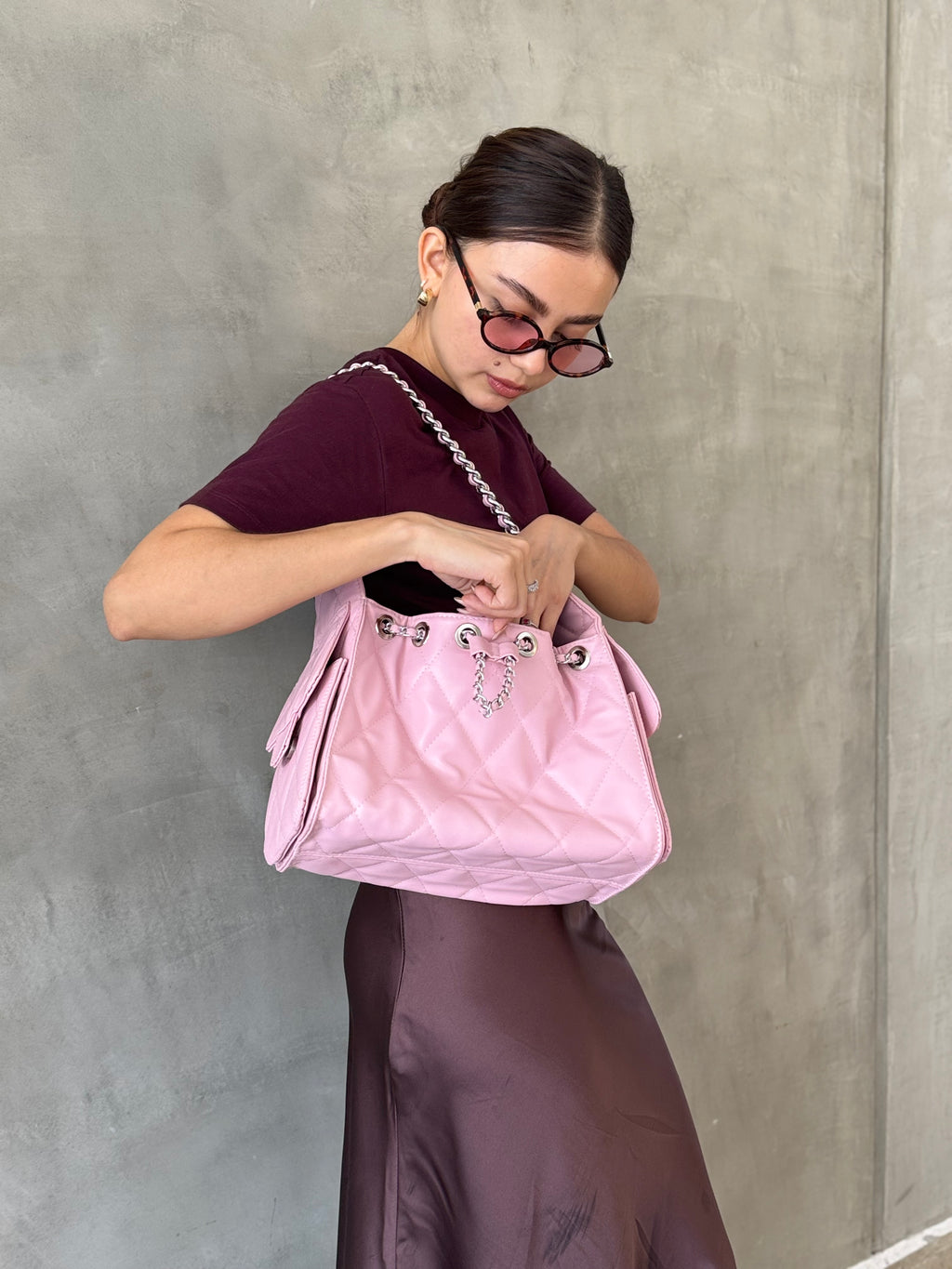 Soho 25 Small Rosa Paraiso Herraje Plata