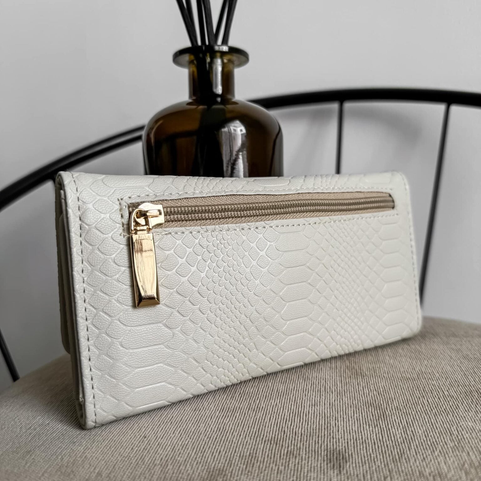 Cartera N Grande Pitón Negro