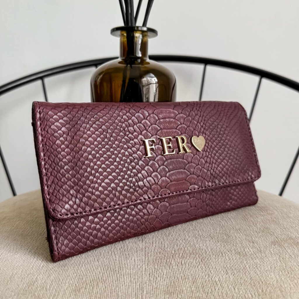 Cartera N Grande Pitón Tinto