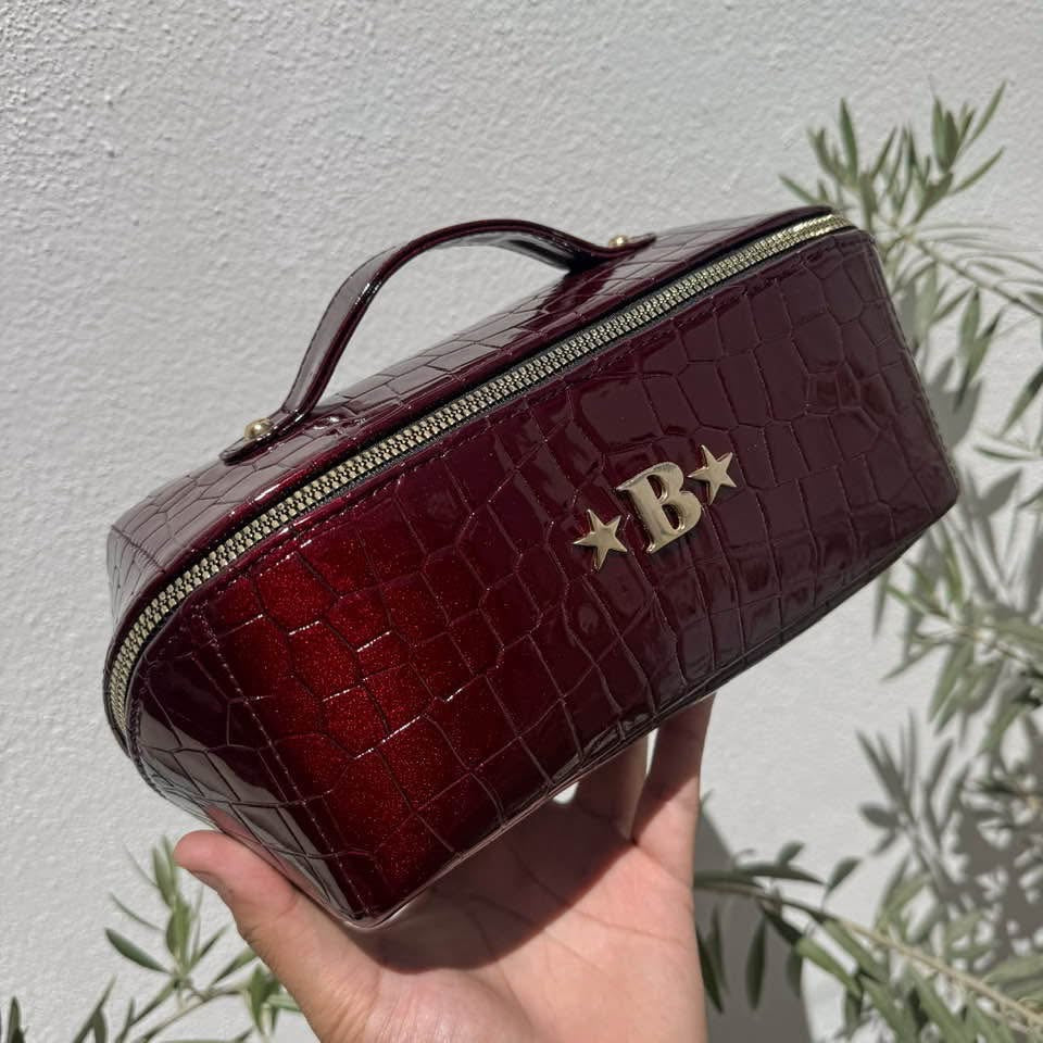 Cosmetiquera Charol Burgundy