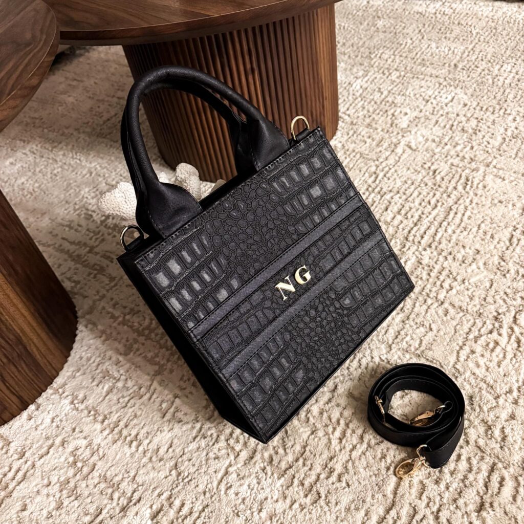 Tote RG Mediana Croco Negro