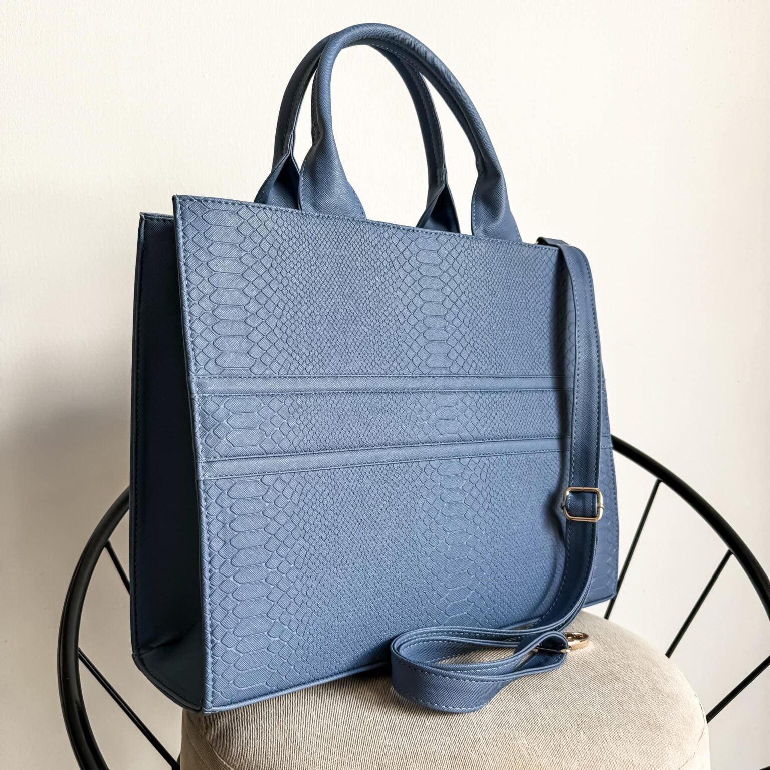 Tote RG Grande Pitón Blue Jeans