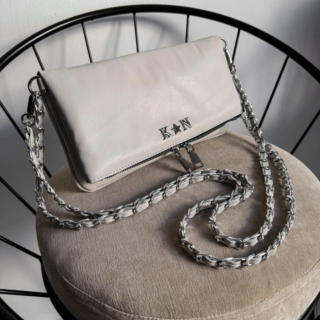 Amora Bag Latte Herrajes Plata