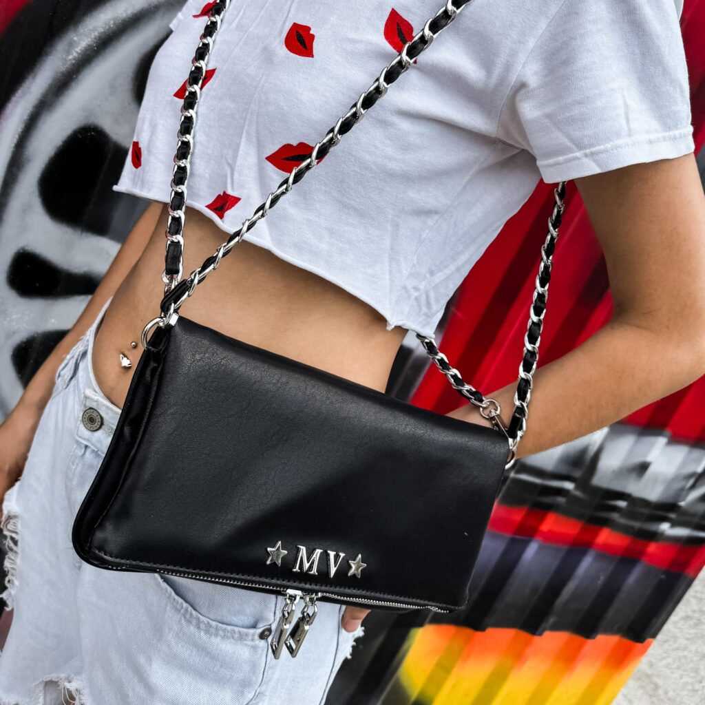 Amora Bag Charol Pitón Rojo Herrajes Plata
