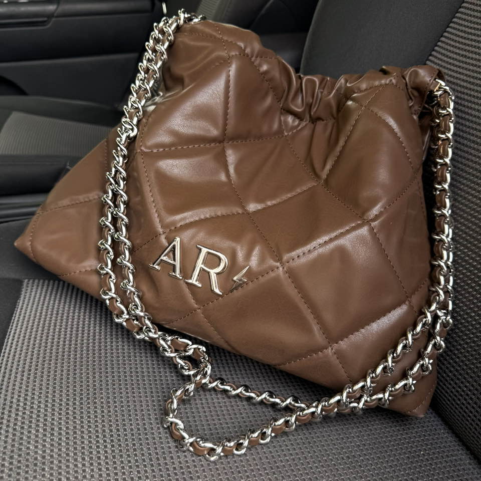 Coco Bag Cadena Plata Color Chocolate