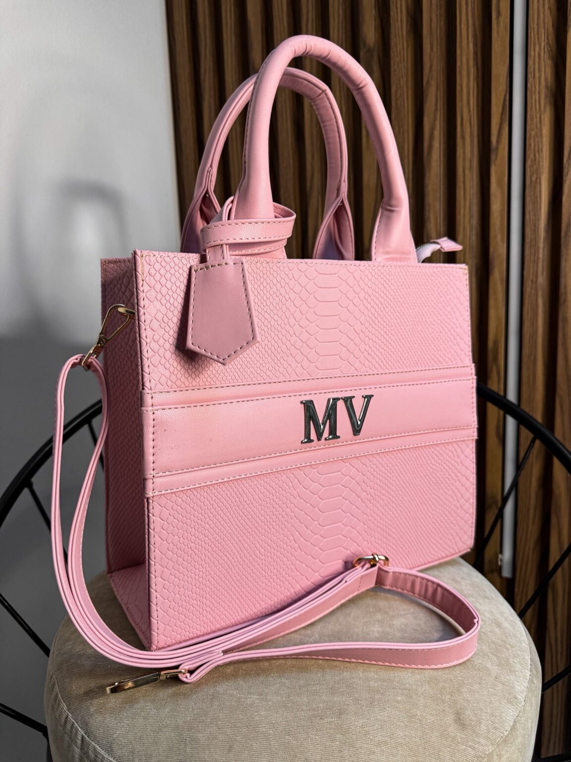 Premium Tote Mediana Rosa Paraíso (Tag Incluido)