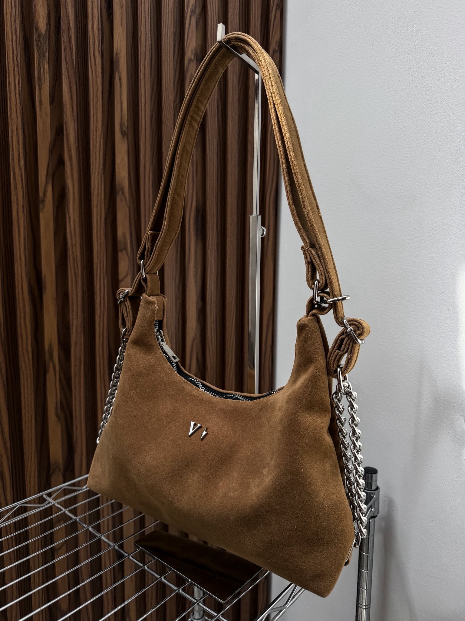 Mini Bolsa-Mochila Velvet Capuccino