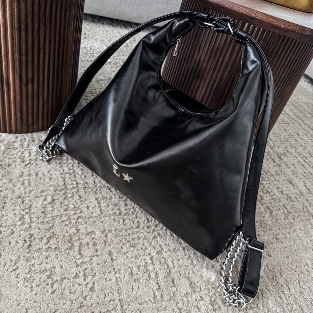 Bolsa-Mochila  2 en 1 Negro Metálico