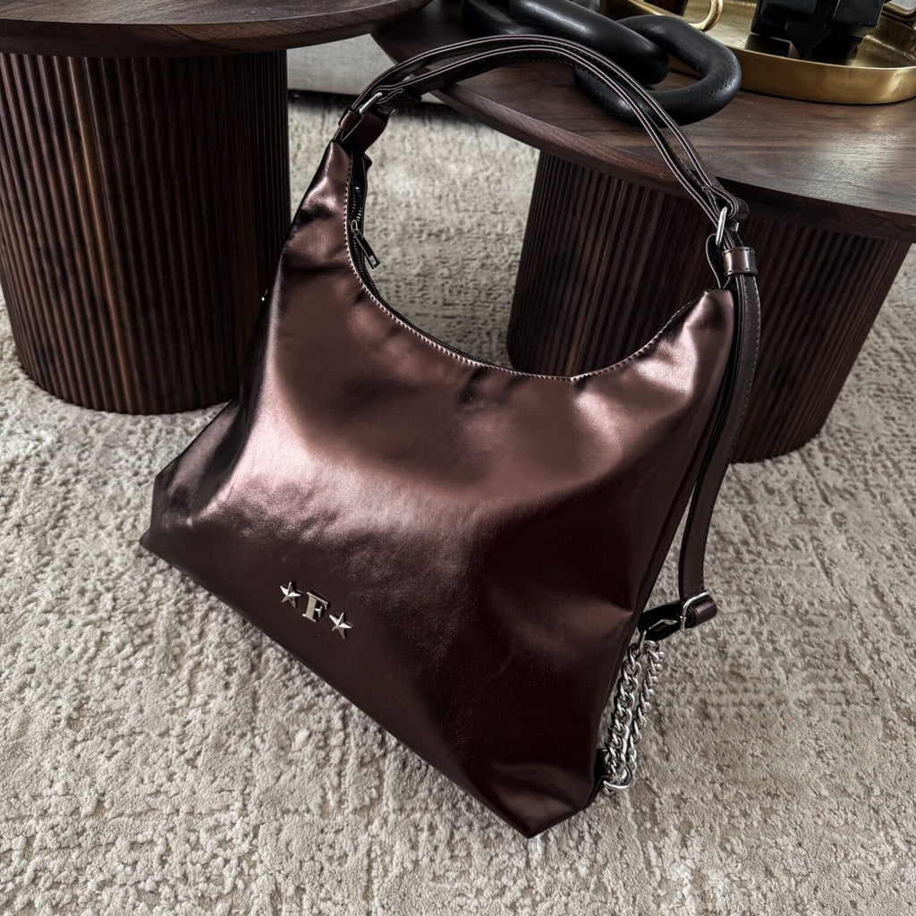 Bolsa-Mochila 2 en 1 Moka Metálico