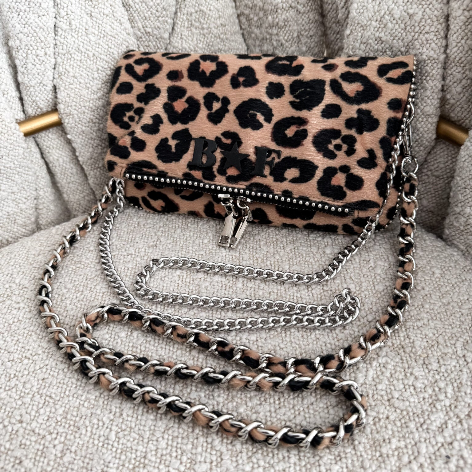 Amora Mini Bag Jaguar Herrajes Plata+ Filo De Puntos