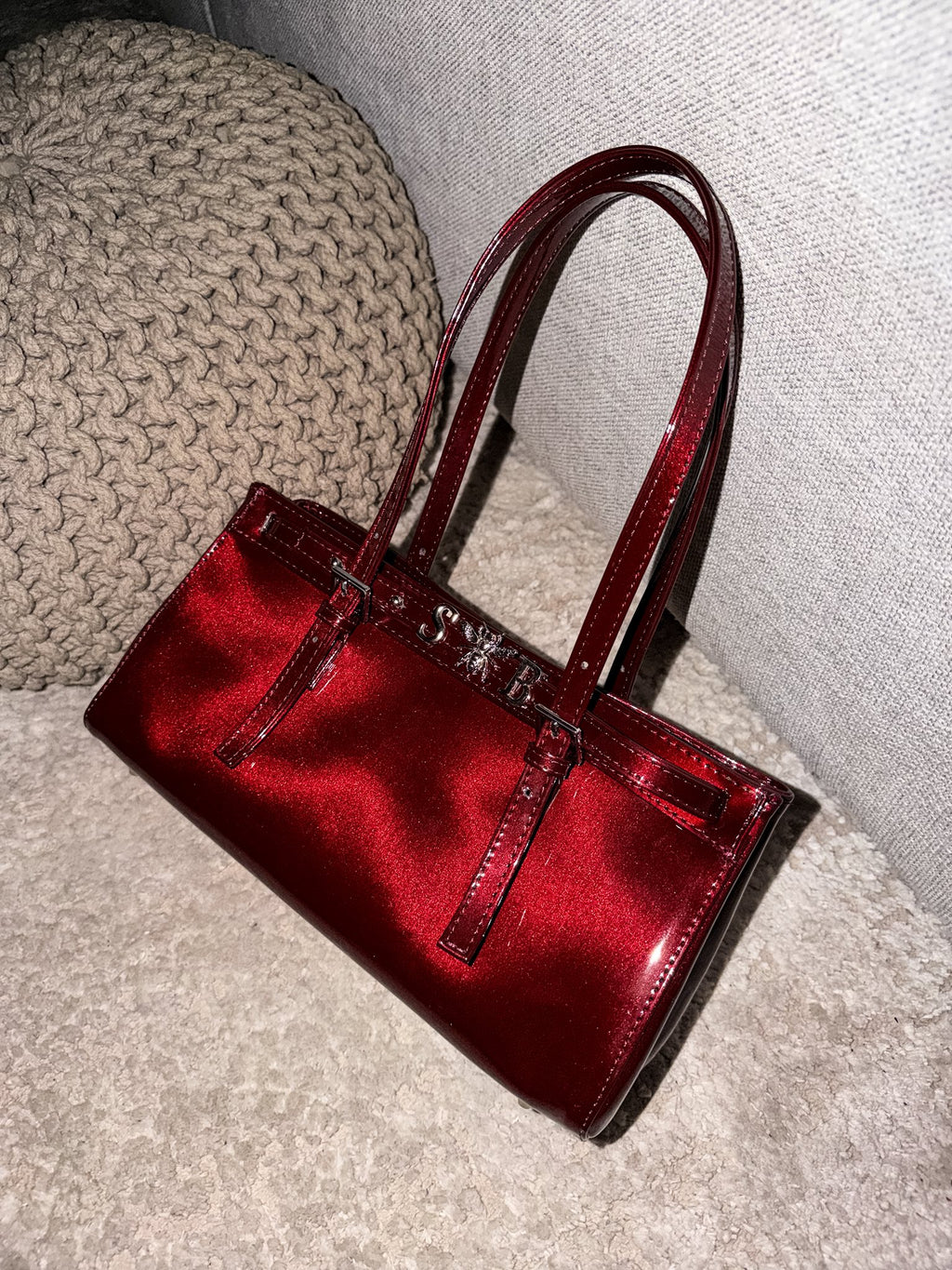 Aria Tote Small Charol Burgundy Shine