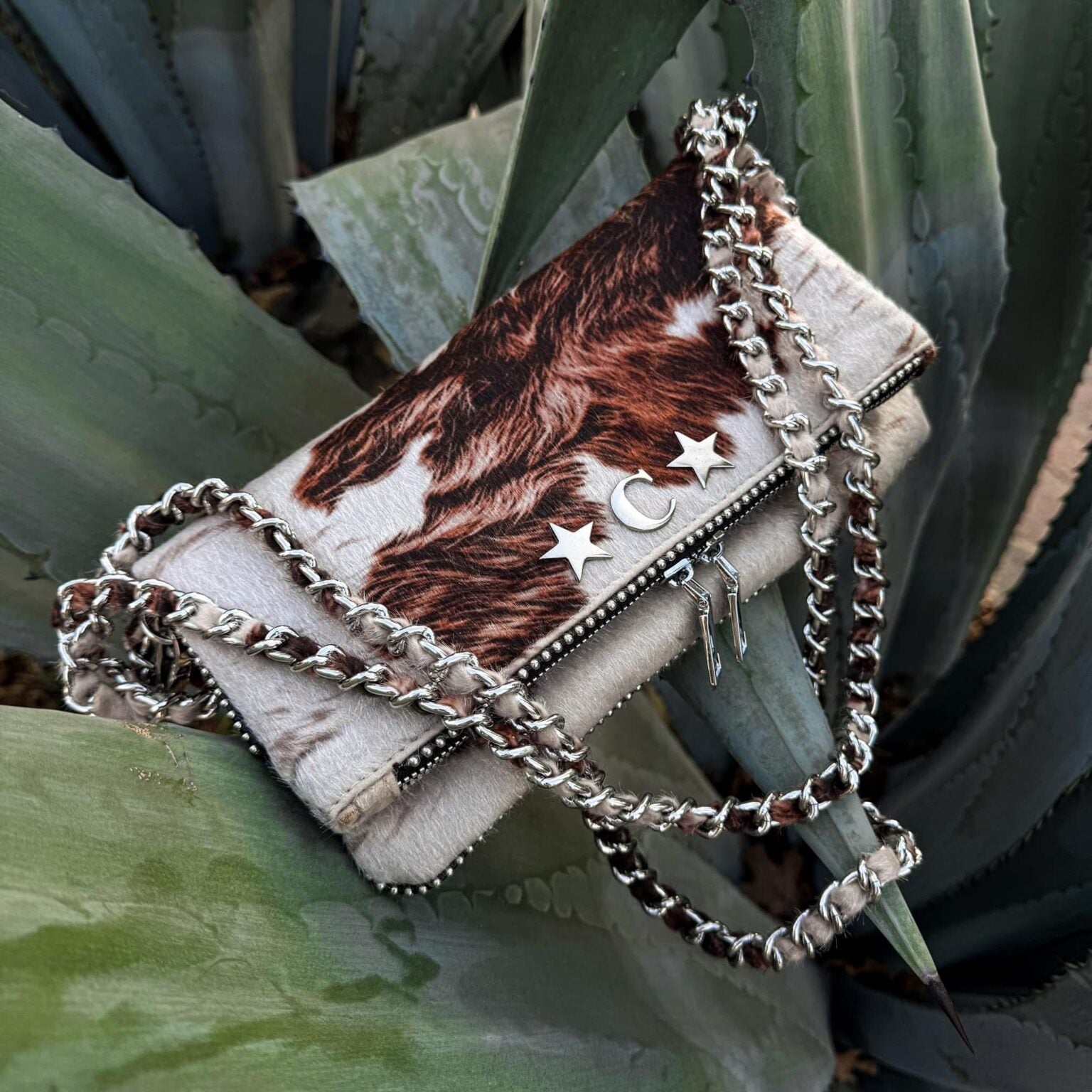 Amora Bag Brown – Red Cow Herrajes Plata + Filo De puntos