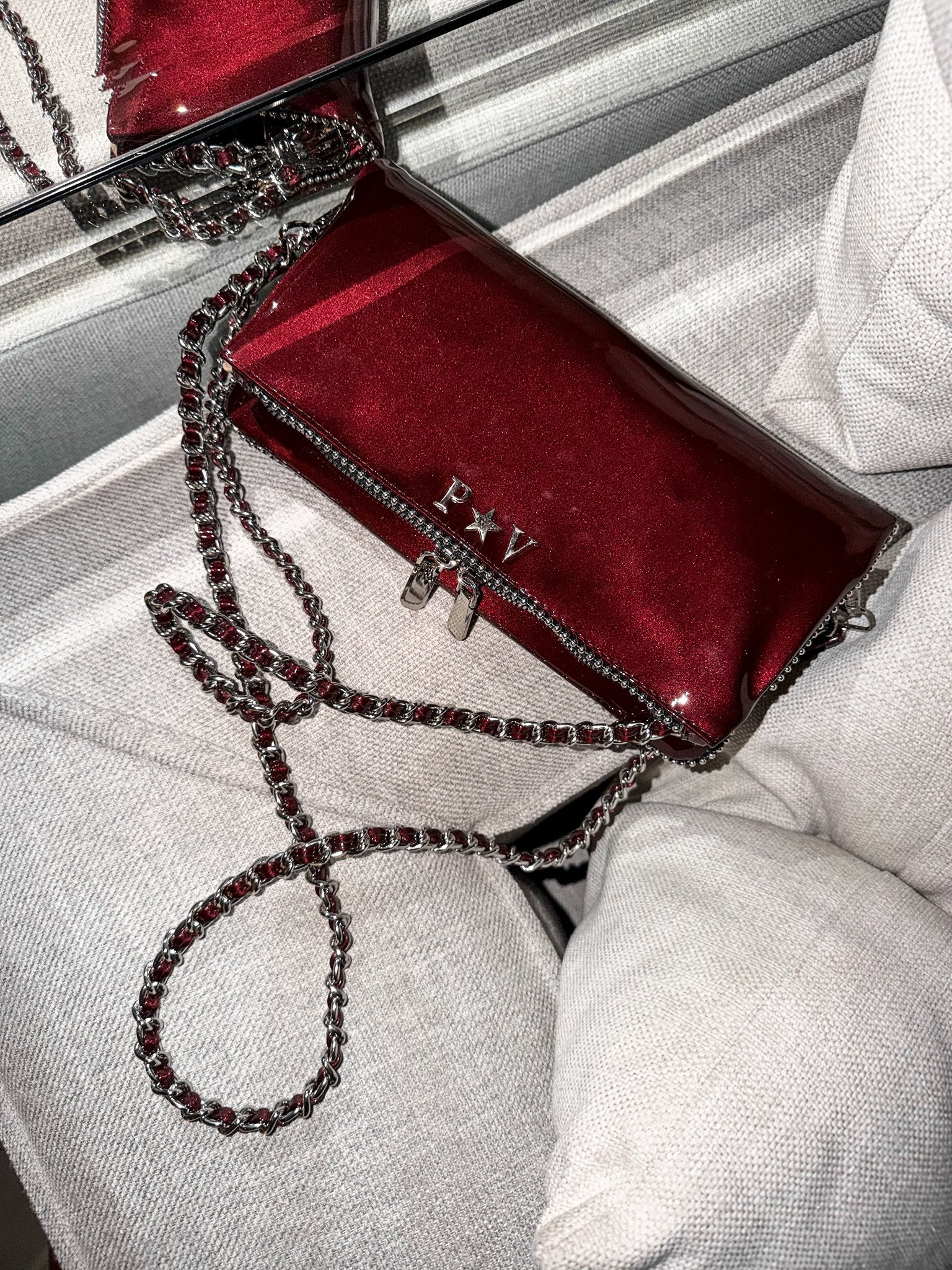 Amora Bag Black Cow Herrajes Plata + Filo De puntos (Copia)