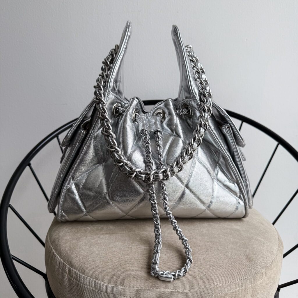 COCO 25 Small Silver Metalico Shine Herraje Plata