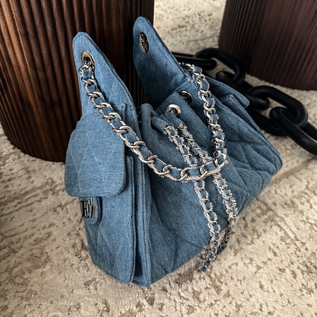 25 Small Denim Ripped Herraje Plata