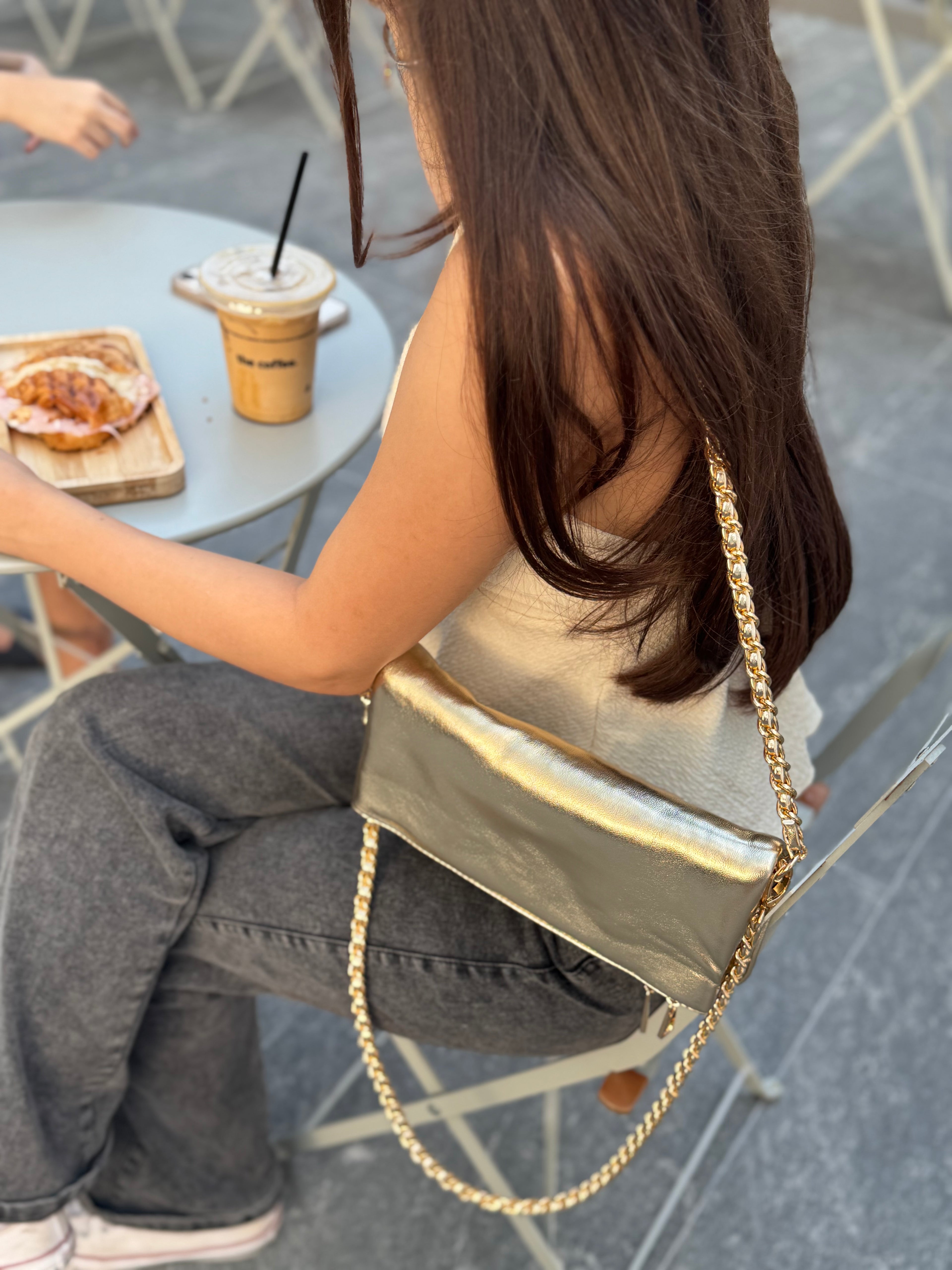 Amora bag gold herraje dorado