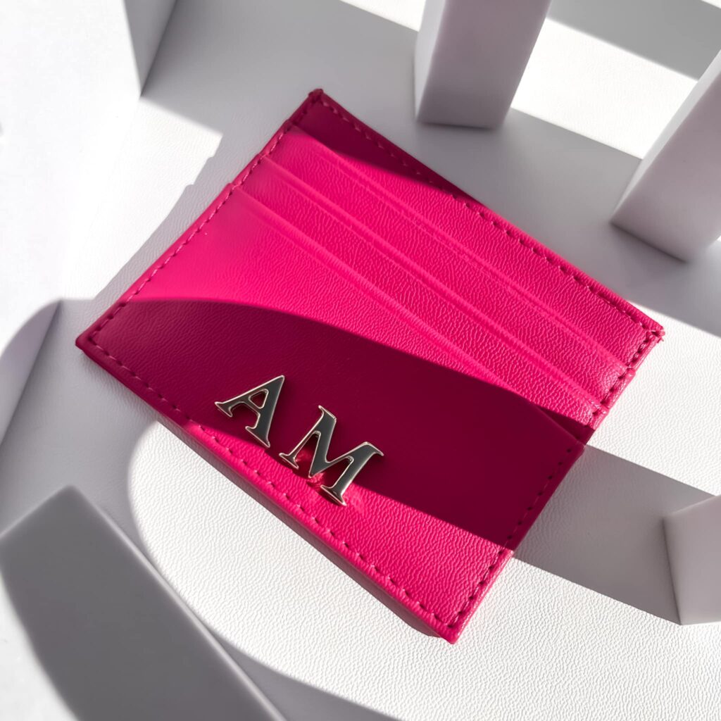 Tarjetero Sintético Rosa Flamingo