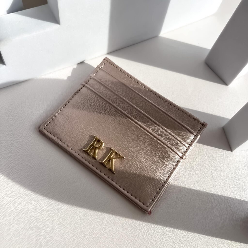 Tarjetero Sintetico Metálico Metal Lady