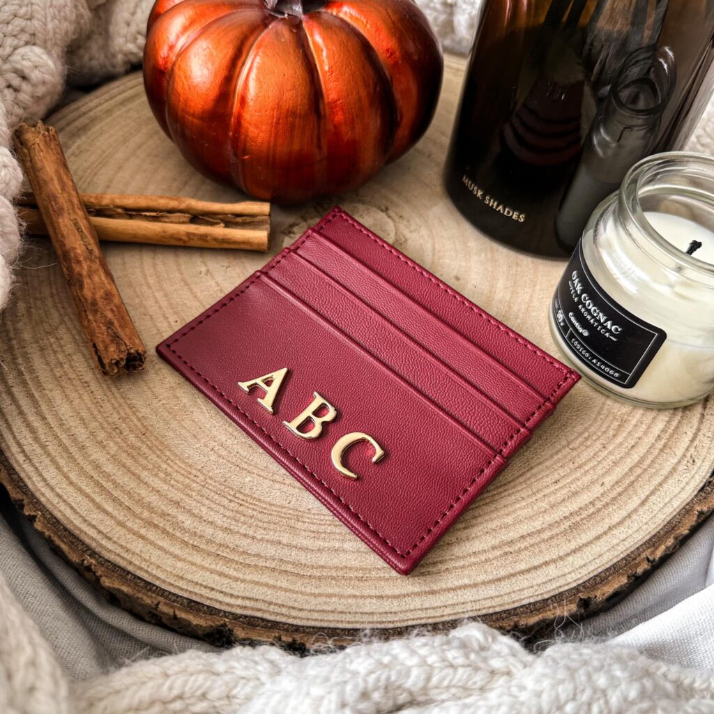 Tarjetero Sintético Tinto