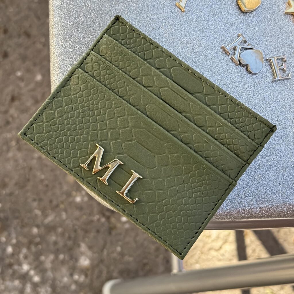 Tarjetero Sintético Grabado Pitón Selva