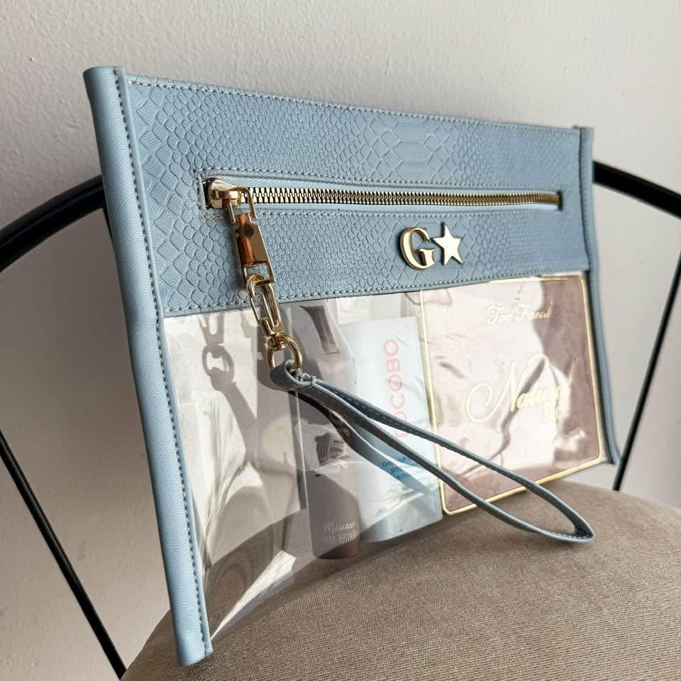 Cosmetiquera Clutch Pitón Ensueño Cierre Nylon