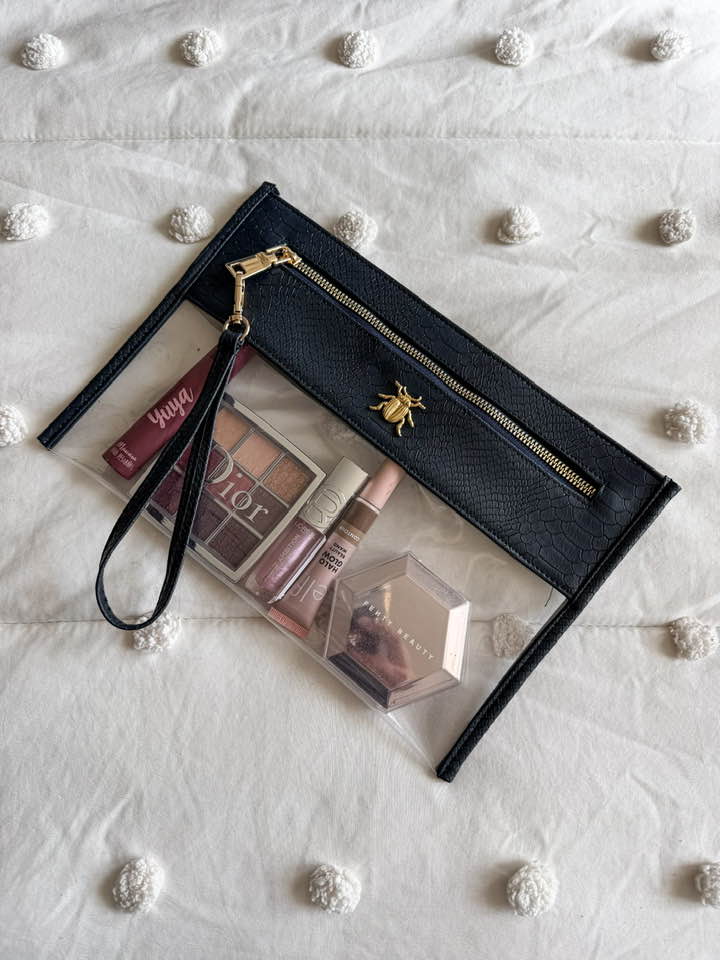Cosmetiquera Clutch Pitón Marino F.