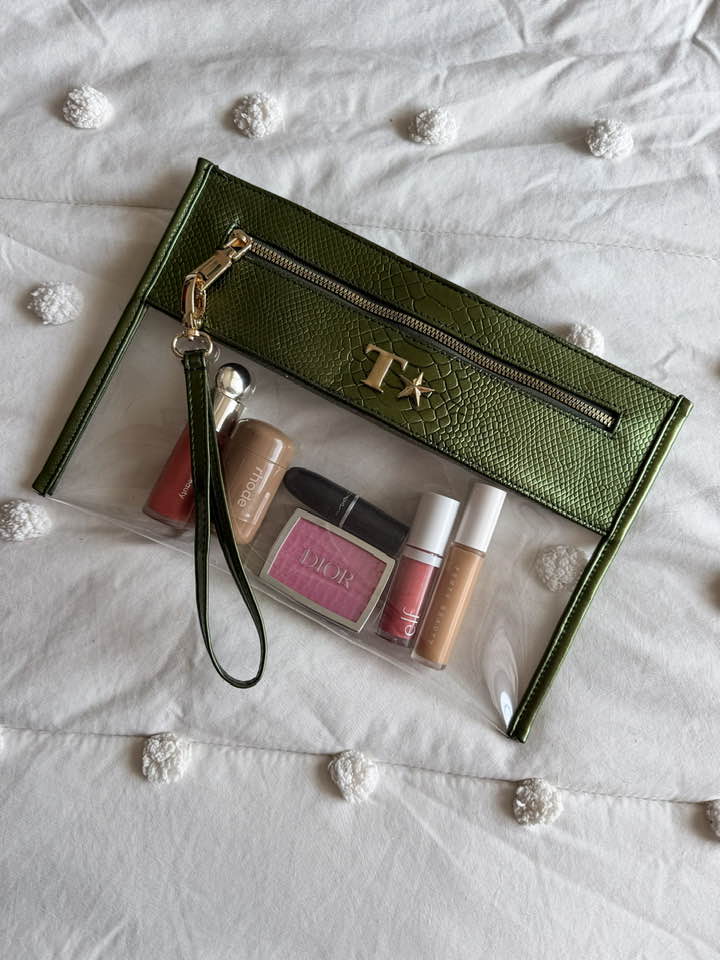 Cosmetiquera Clutch Pitón Obsidiana