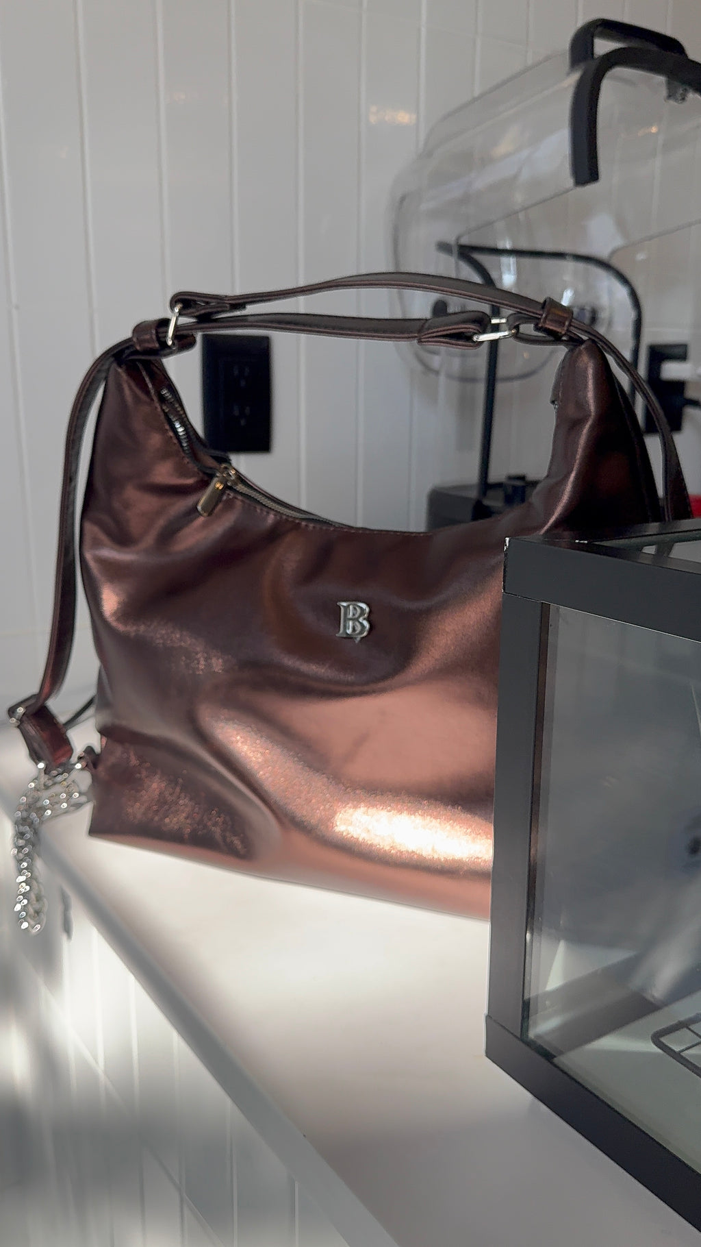 Bolsa-Mochila 2 en 1 Moka Metálico ⭐️ ‼️PRE ORDEN‼️
