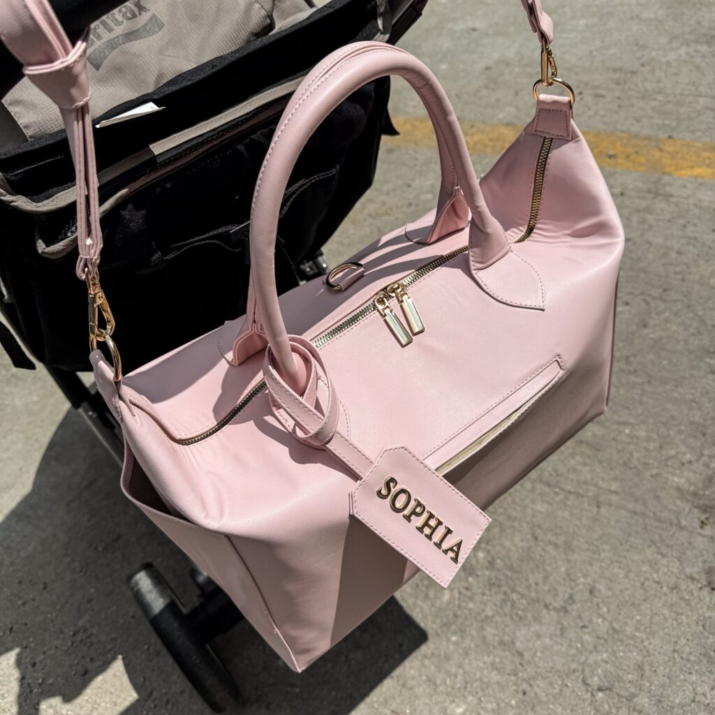 Pañalera Baby Bag Pétalo Herraje Oro