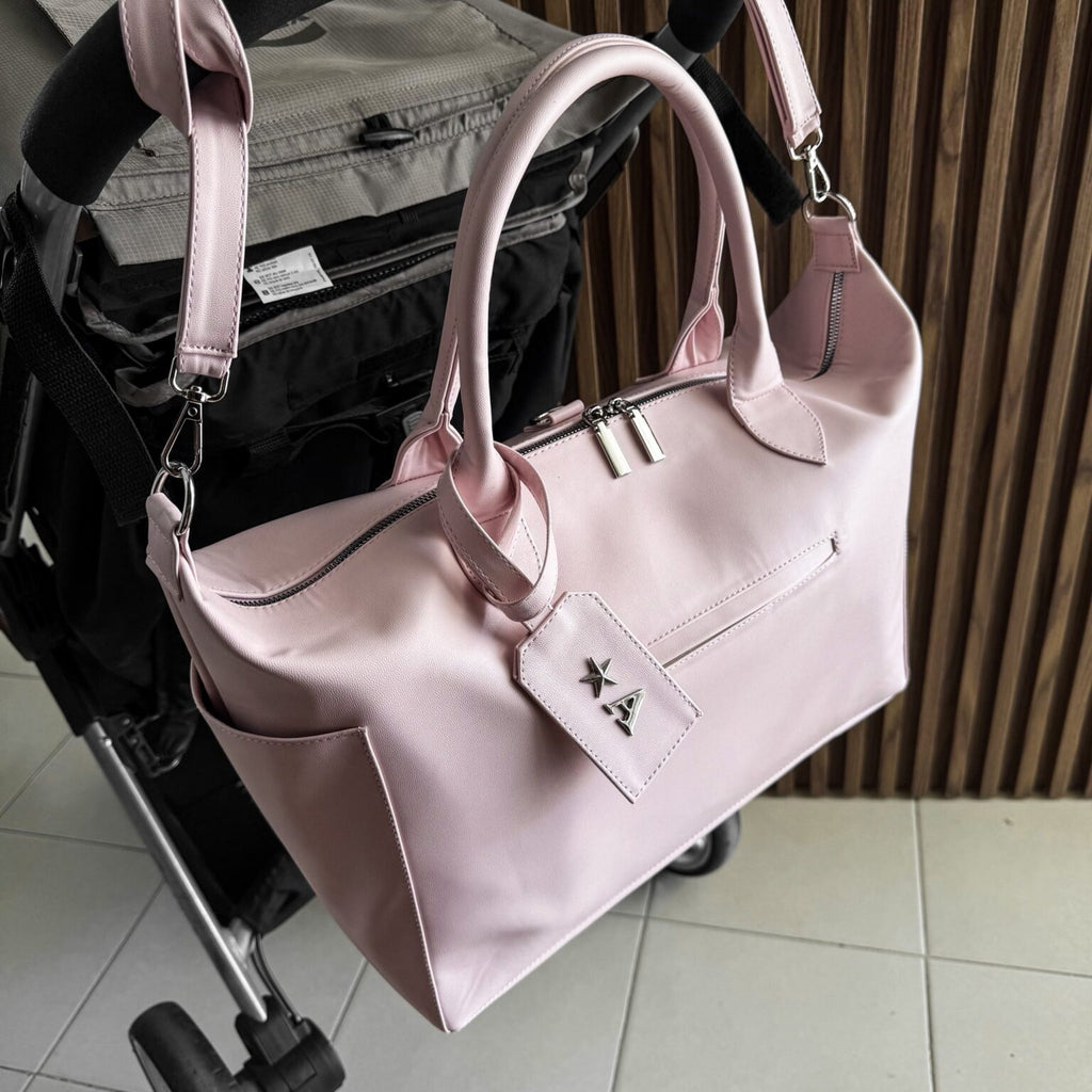 Pañalera Baby Bag  Pétalo Herraje Plata