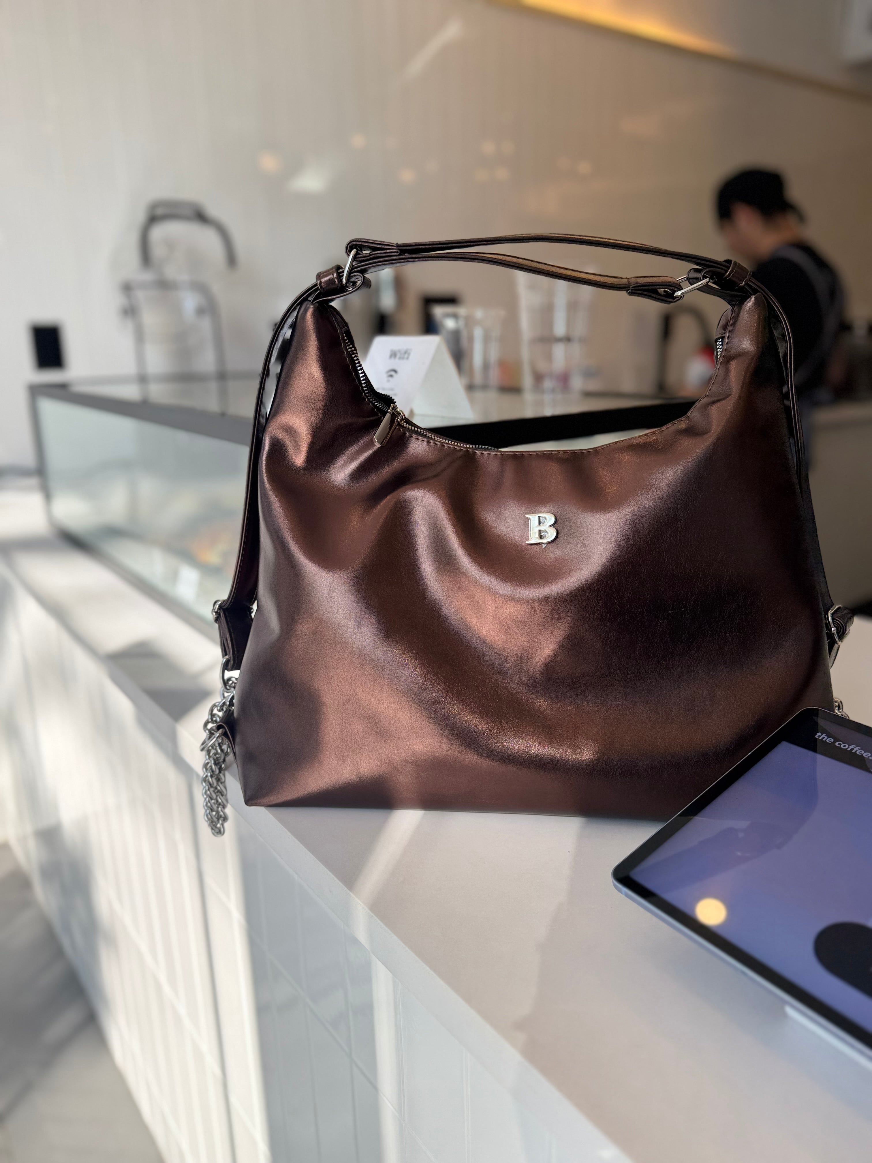 Bolsa-Mochila 2 en 1 Moka Metálico