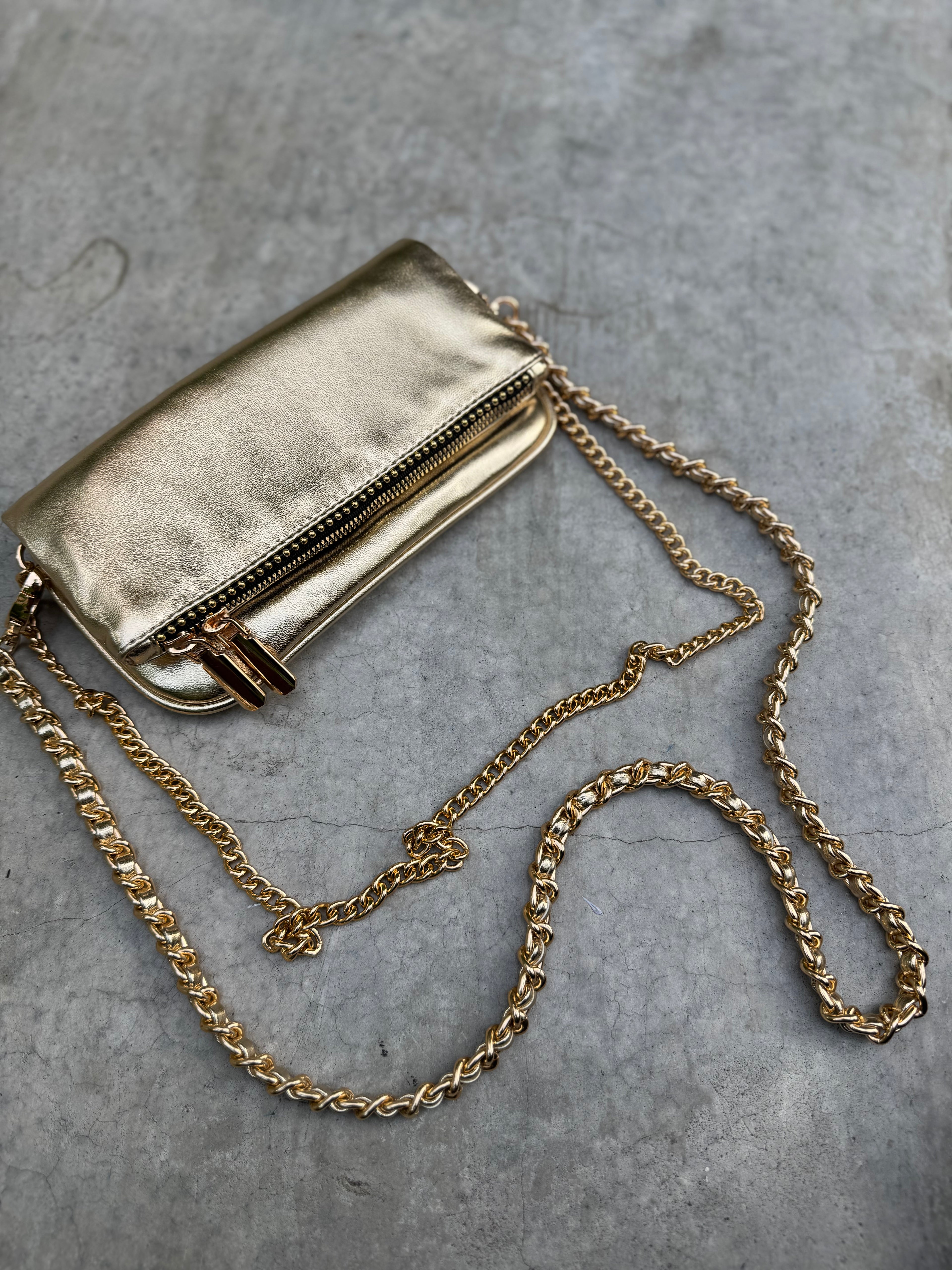 Amora mini bag gold herraje dorado