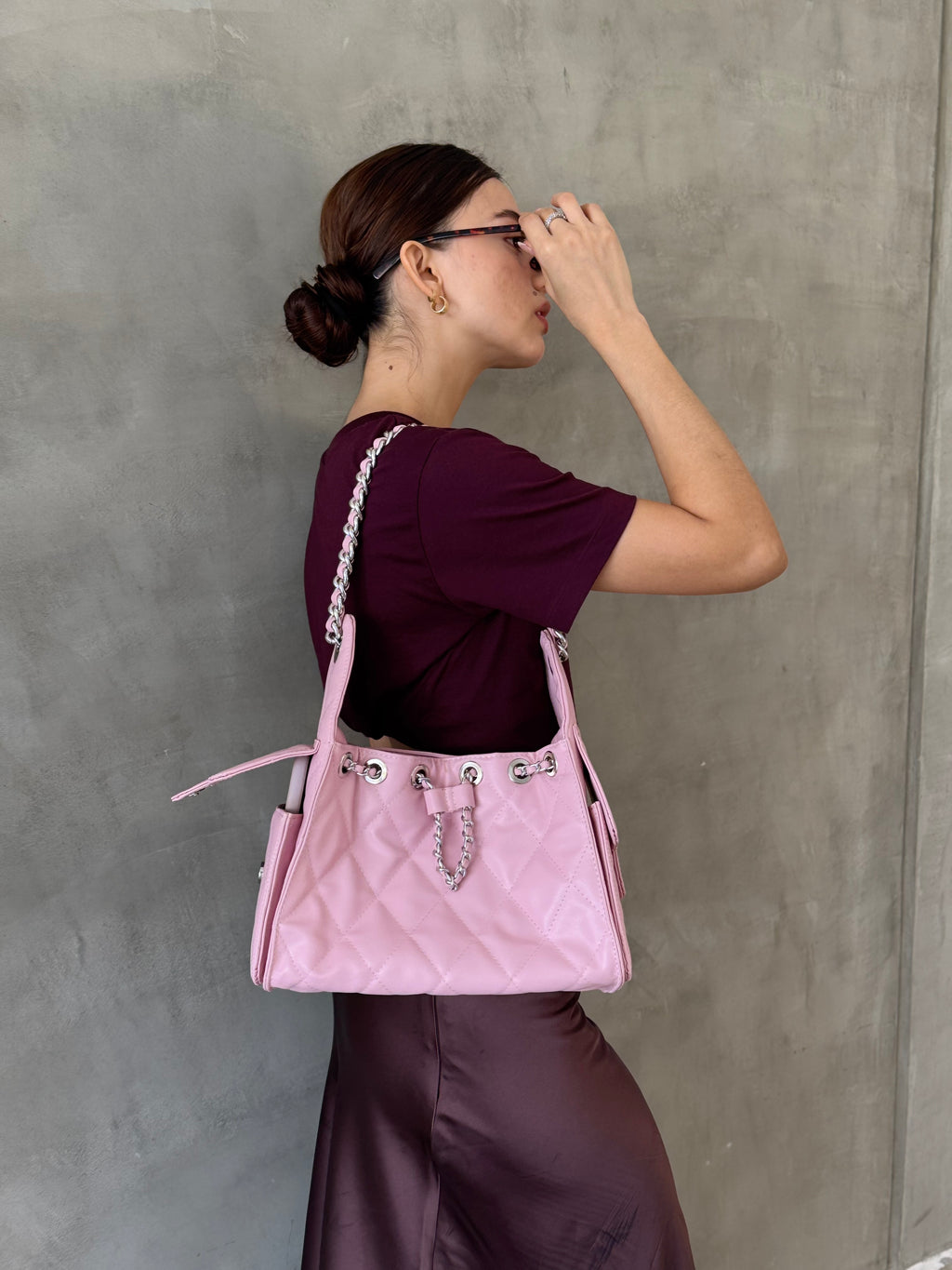 Soho 25 Small Rosa Paraiso Herraje Plata