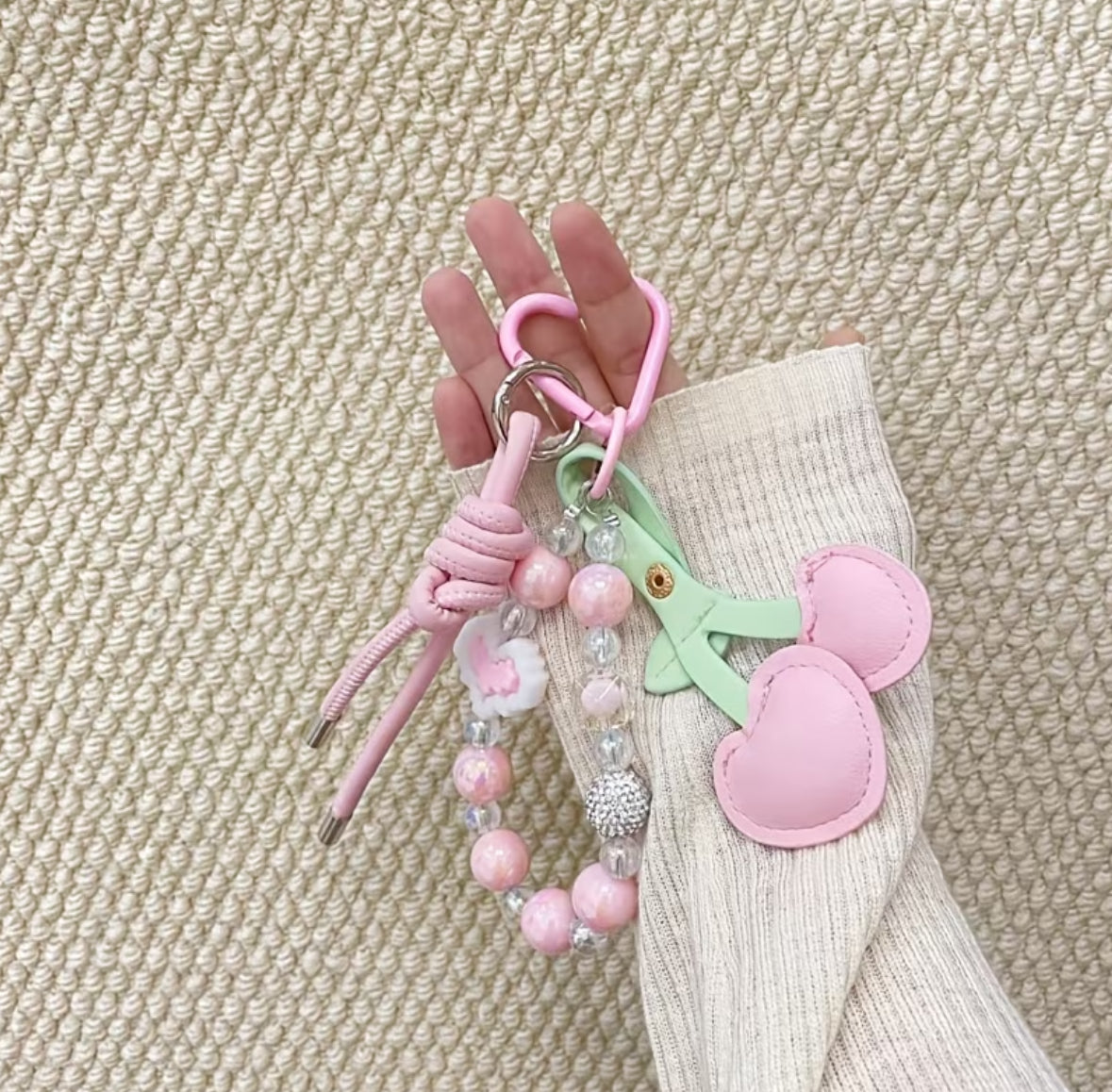 Charms para bolso cereza