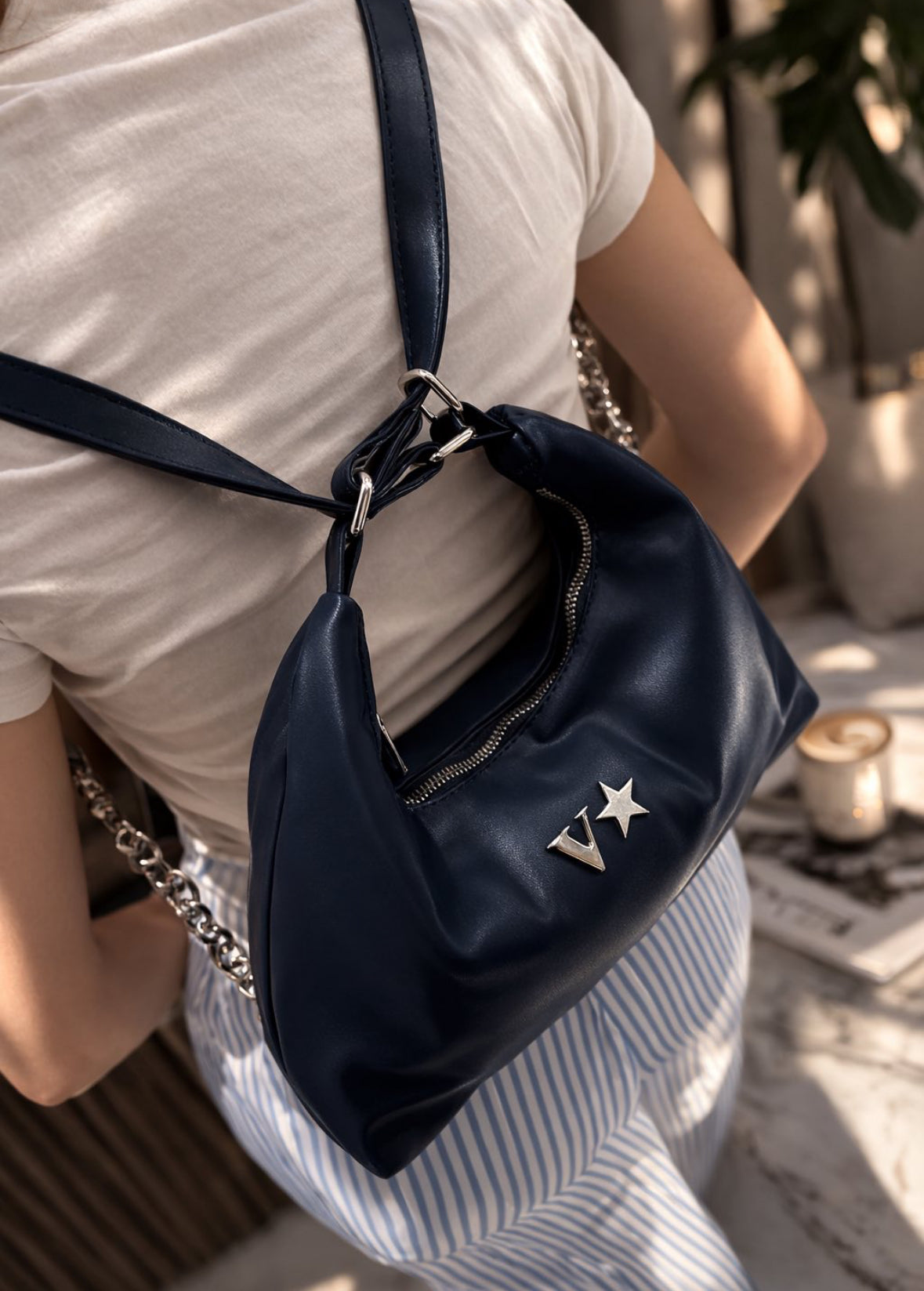 Mini Bolsa-Mochila Negro