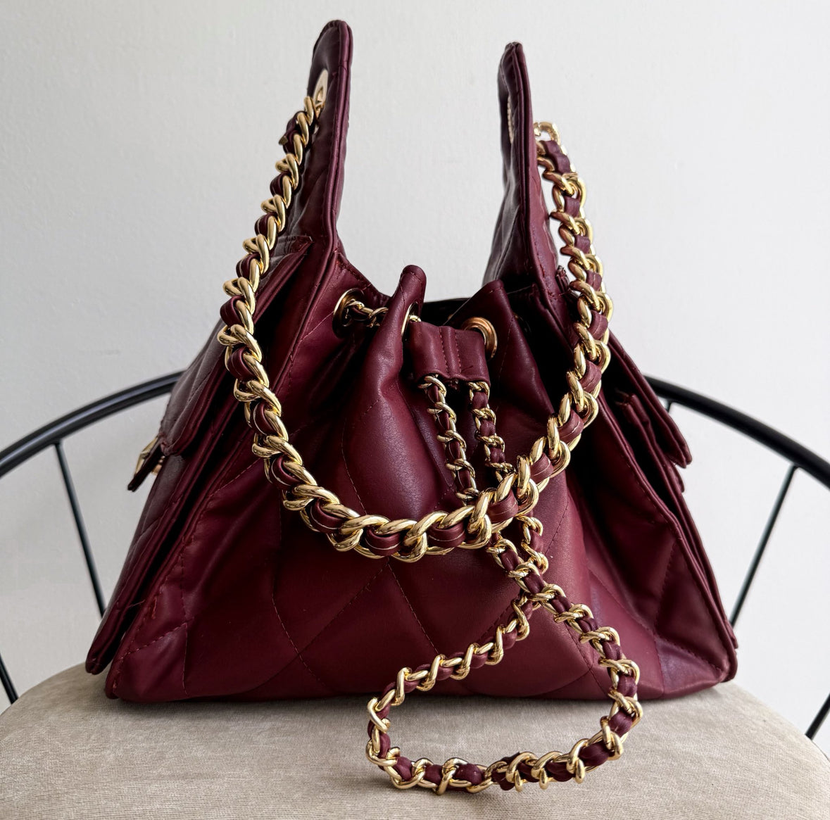 Coco 25 Small Burgundy Herraje Oro (Copia)