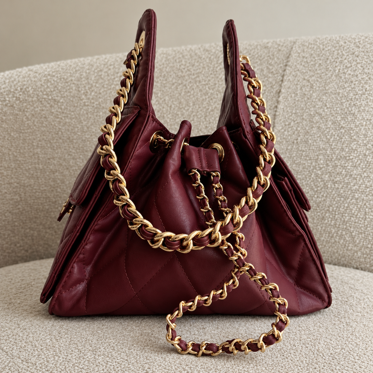 Coco 25 Small Burgundy Herraje Oro (Copia)