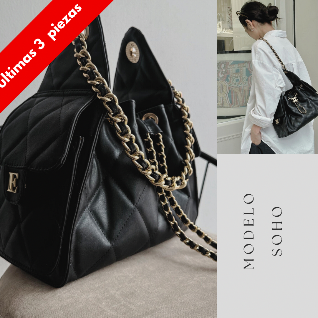 Soho 25 Small Negro Mate Herraje Oro