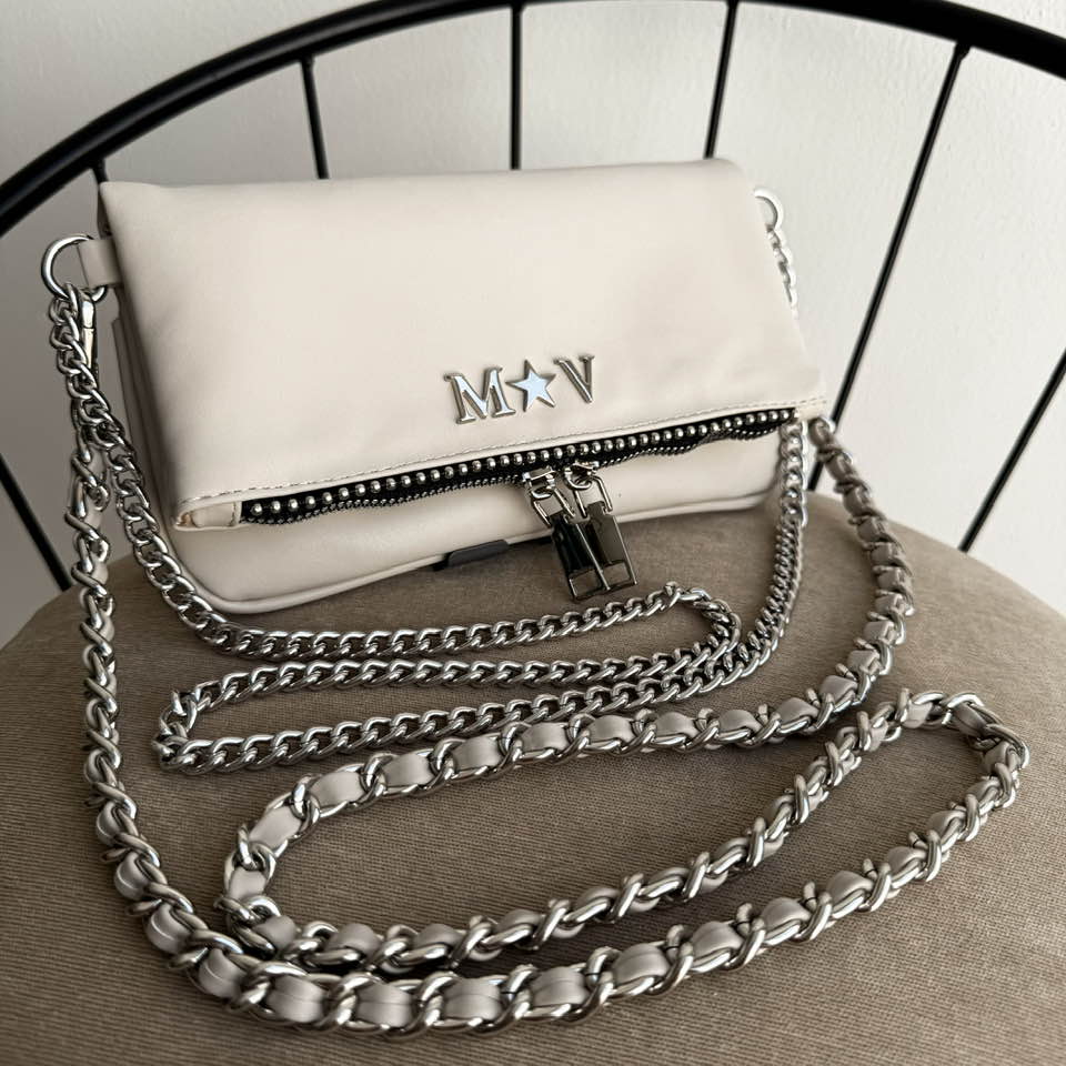 Amora LATTE Herrajes Plata + Filo De puntos