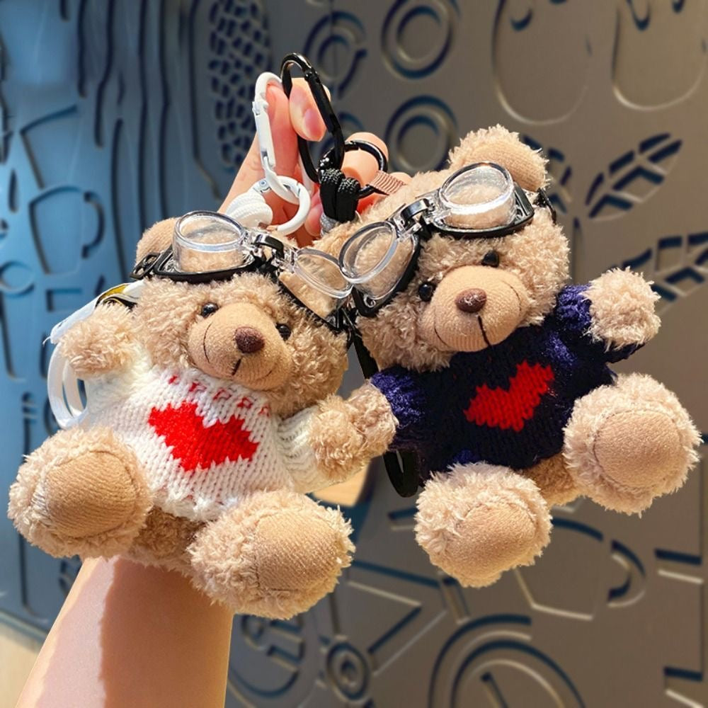 Charms osito con lentes-azul