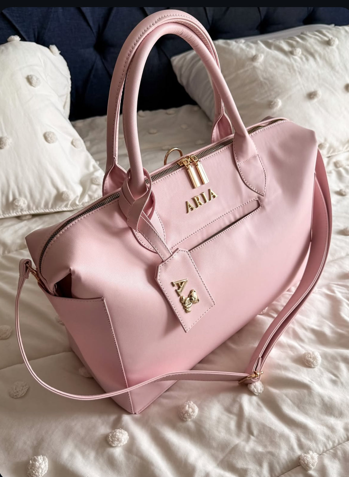 Pañalera Baby Bag Pétalo Herraje Oro