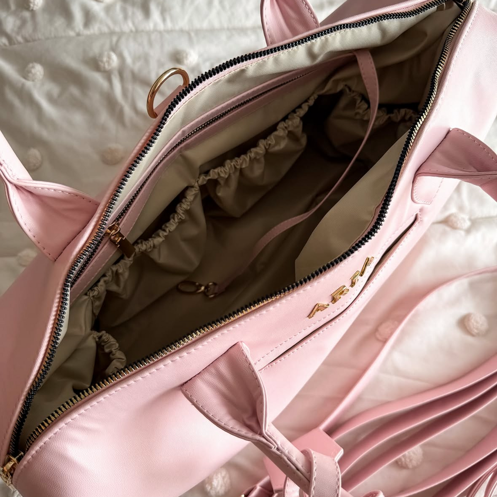 Pañalera Baby Bag Pétalo Herraje Oro