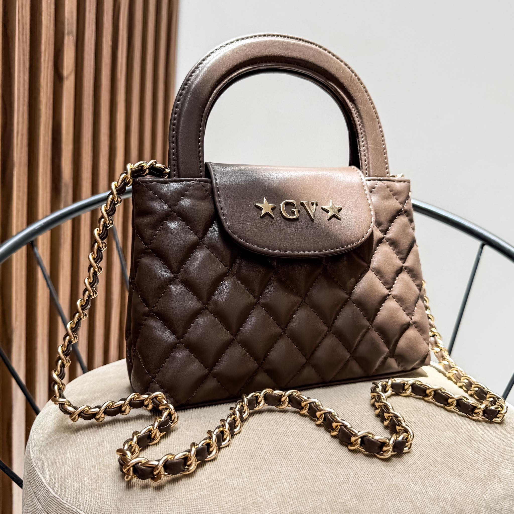 Kelly Nano Mocha Mousse- Herrajes Oro