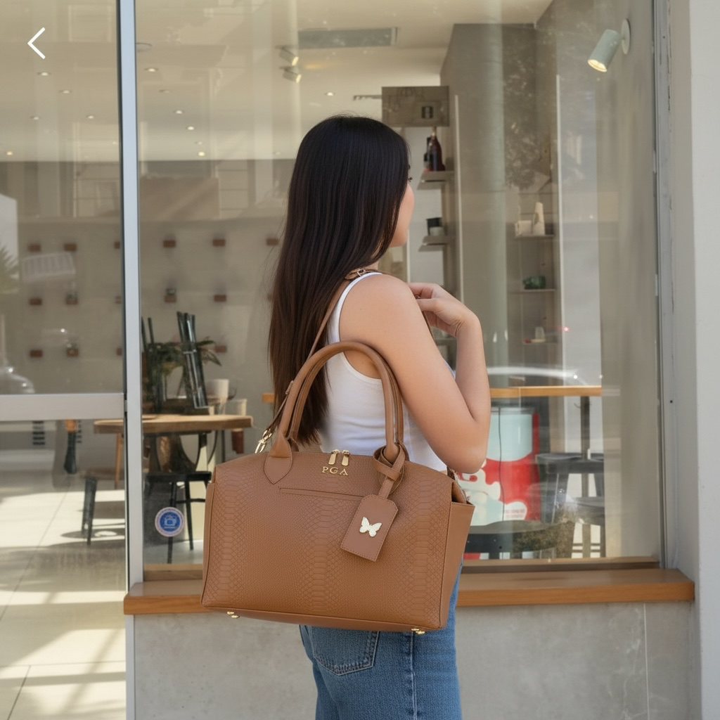Pañalera Baby Bag Pétalo Herraje Oro