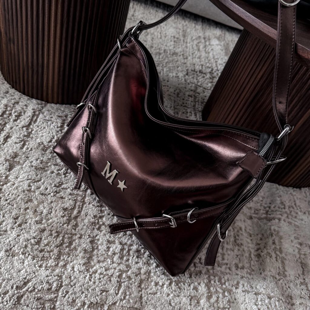 serena Luxe Moka Metálico Herrajes Plata