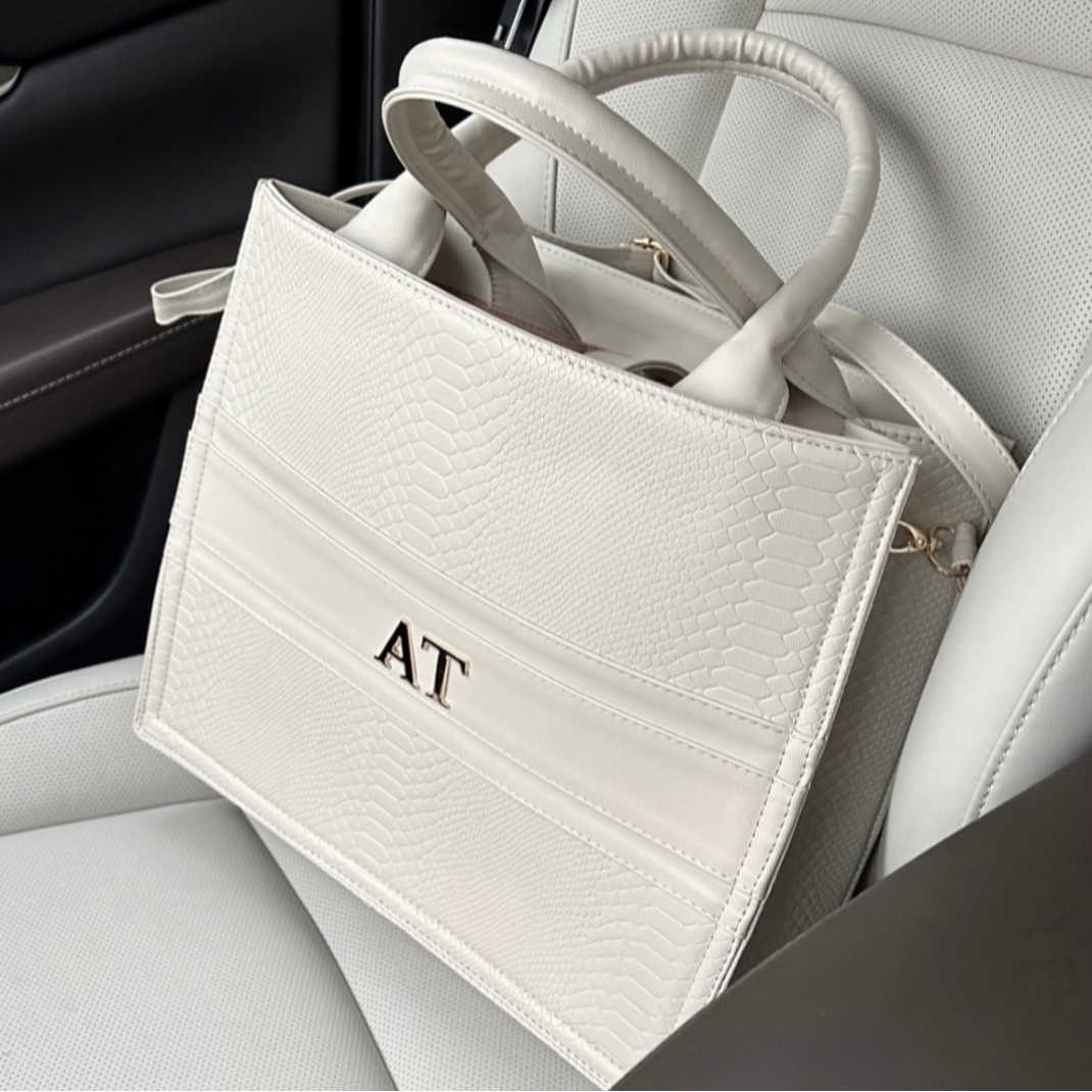 Tote RG Grande Pitón Blanco