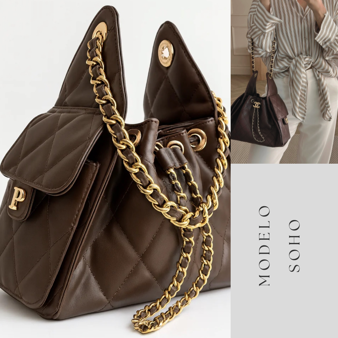 Soho 25 Small Chocolate Herraje Oro