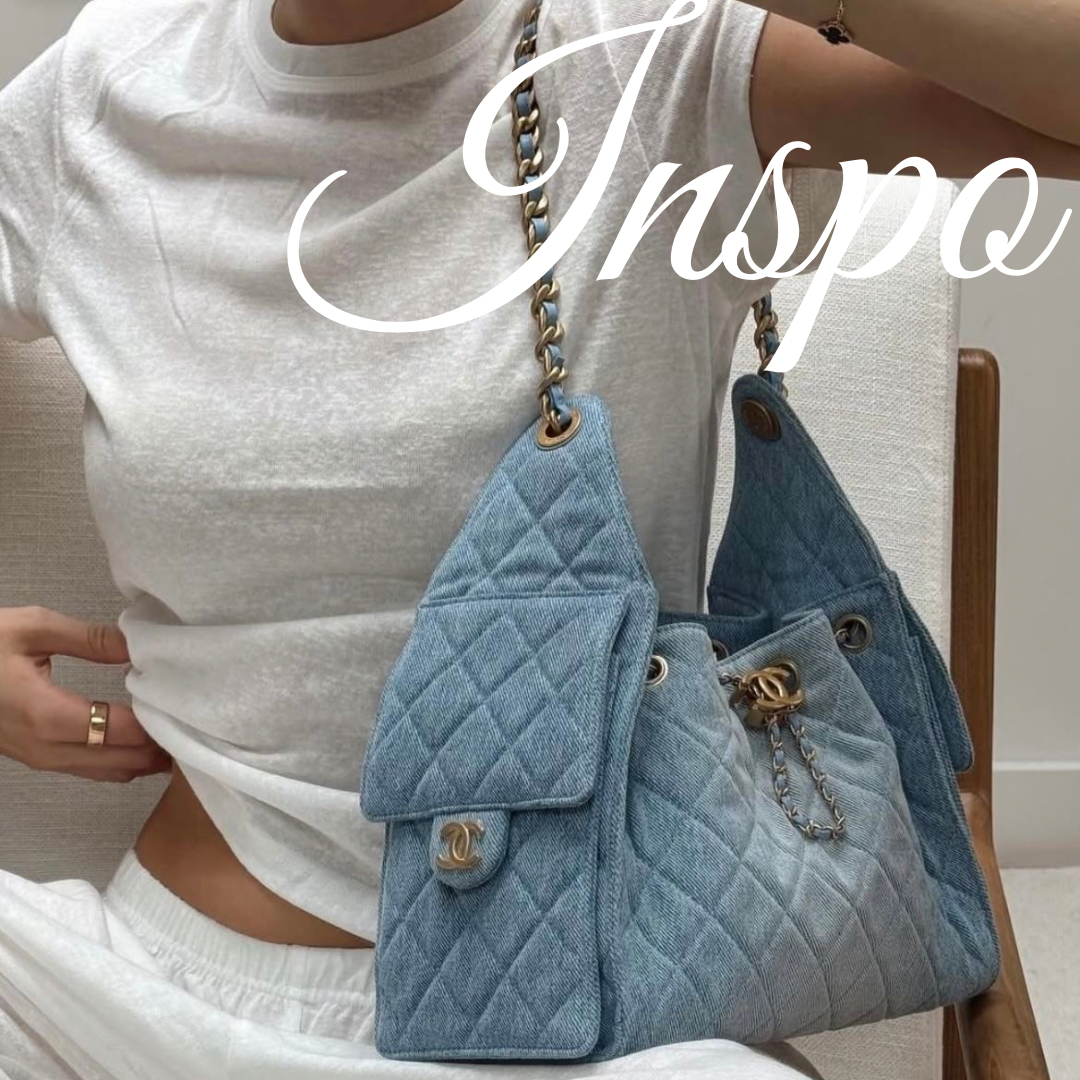 Soho 25 Small denim Herraje oro